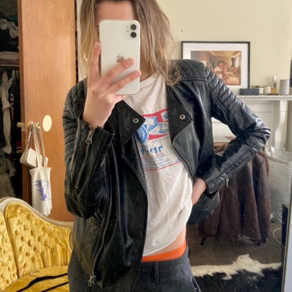Free People Faux Leather Moto Jacket